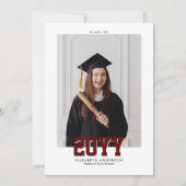 Elegant Burgundy Class of 2024 Abschluss Foto Ankündigung (Vorderseite)