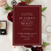 Elegant Burgundy Classic Script Einladung zur Hoch