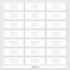 Elegant Burgundy Classic Script Guest Address Aufkleber