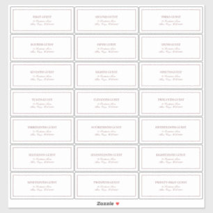 Elegant Burgundy Classic Script Guest Address Aufkleber