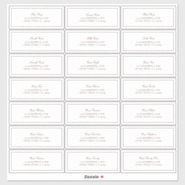 Elegant Burgundy Classic Script Guest Address Aufkleber