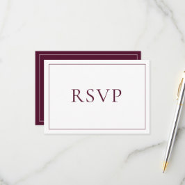 Elegant Burgundy Classic Script-UAWG RSVP Karte