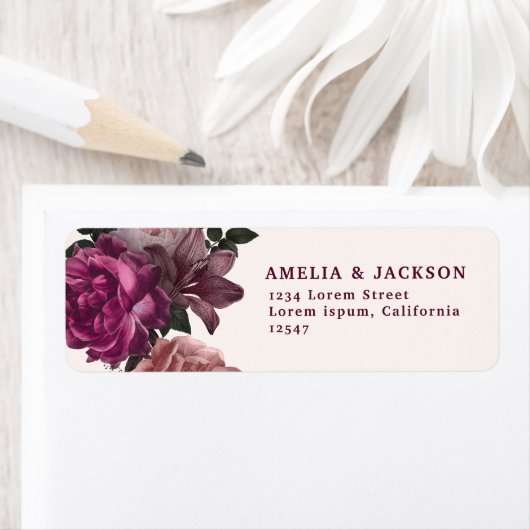 Elegant Burgundy Dark Moody Floral Wedding (Insitu)