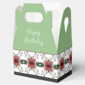 Elegant Burgundy Floral Designer Geschenkschachtel (Geöffnet)