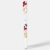 Elegant Burgundy Floral Herbst iPhone Case (Rückseite / Links)