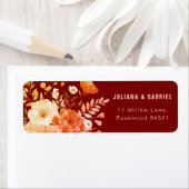 Elegant Burgundy Floral Wedding Address (Insitu)