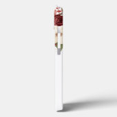 Elegant Burgundy Flowers Case-Mate iPhone Hülle (Rückseite / Links)