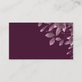Elegant Burgundy Forest Leaf Wedding RSVP Begleitkarte (Rückseite)
