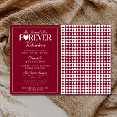 Elegant Burgundy Forever Valentine Bridal Shower Einladung