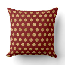 Elegant Burgundy & Gold Christmas Pillow – Luxury