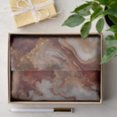 Elegant Burgundy Gold Liquid Marble Agate Abstract Seidenpapier (Geschenk)