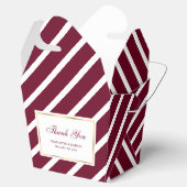 Elegant Burgundy Gold Wedding Vielen Dank Geschenkschachtel (Geöffnet)