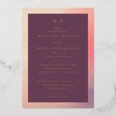 Elegant Burgundy Gradient Invitations Folieneinladung (Vorderseite)