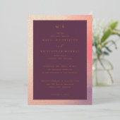 Elegant Burgundy Gradient Invitations Folieneinladung (Stehend vorne)