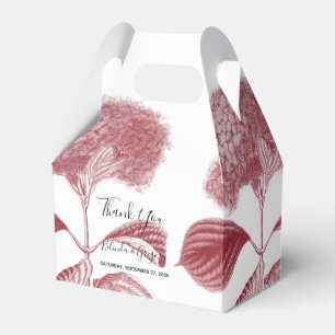 Elegant Burgundy Hydrangea Wedding Geschenkschachtel