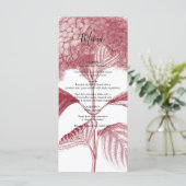 Elegant Burgundy Hydrangea Wedding Menükarte (Stehend Vorderseite)