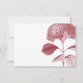 Elegant Burgundy Hydrangea Wedding RSVP Cards Karte (Rückseite)