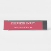 Elegant Burgundy individuell anpassbar Schreibtischnamensplakette (Vorderseite )