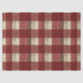 Elegant Burgundy Ivory Rust Red Plaid Pattern Seidenpapier (Vorderseite)