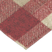 Elegant Burgundy Ivory Rust Red Plaid Pattern Tischdecke (Schrägansicht)