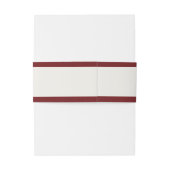 Elegant Burgundy & Ivory Wedding Einladungsbanderole (Rückseitenbeispiel)