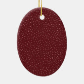 Elegant Burgundy Joy Script Foto Weihnachten Keramik Ornament (Hinten)