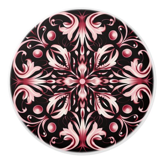 Elegant burgundy keramikknauf (Vorderseite)