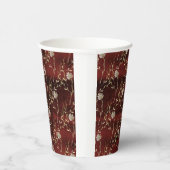 Elegant Burgundy Marsala Floral Pappbecher (Rechts)