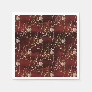 Elegant Burgundy Marsala Party Paper Serviette