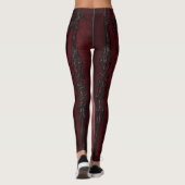 Elegant burgundy modern leggings (Rückseite)