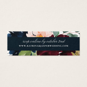 Elegant Burgundy Navy Floral Wedding Website UAWG