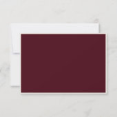 Elegant Burgundy Old Money QR Code Wedding RSVP Karte (Rückseite)
