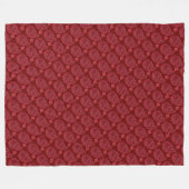 Elegant Burgundy Paisley Pattern Fleecedecke (Vorderseite (Horizontal))