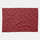 Elegant Burgundy Paisley Pattern Geschirrtuch (Horizontal)