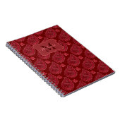 Elegant Burgundy Paisley Pattern Personalisiert Notizblock (Rechte Seite)