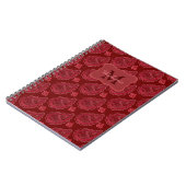 Elegant Burgundy Paisley Pattern Personalisiert Notizblock (Linke Seite)