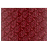 Elegant Burgundy Paisley Pattern Schneidebrett (Vorderseite)