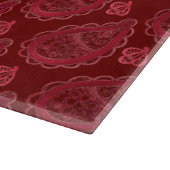 Elegant Burgundy Paisley Pattern Schneidebrett (Ecke)