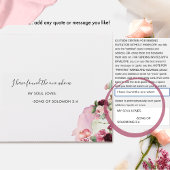 Elegant Burgundy Pink Blush Floral Wedding Spanisc All In One Einladung