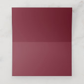 Elegant Burgundy Pink Floral Gold Geometric Platzkarte (Innenseite Aufgefaltet)