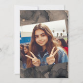 Elegant Burgundy Quinceañera Einladung (Rückseite)