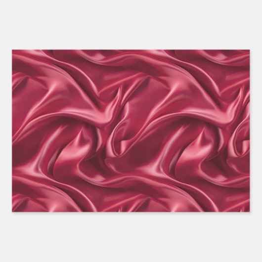 Elegant Burgundy Red Christmas Geschenkpapier Set (Vorderseite 2)