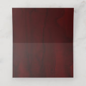 Elegant Burgundy Red Floral Wedding Platzkarte (Innenseite Aufgefaltet)