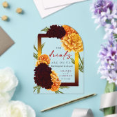 Elegant Burgundy Red "MARIGOLD" Wedding The Drink Acryleinladungen (Insitu (Hochzeit))