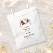 Elegant Burgundy Red Marsala Floral DANK YOU Geschenktütchen (Ausgeschnitten)