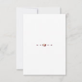 Elegant Burgundy Red Marsala Floral Wedding RSVP (Rückseite)