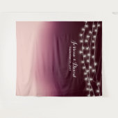 Elegant Burgundy Red Ombre Wedding Backdropps Wandteppich (Vorderseite (Horizontal))