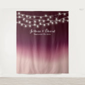 Elegant Burgundy Red Ombre Wedding Backdropps Wandteppich (Vorderseite)