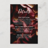 Elegant Burgundy Romantic Rose Enclosure Card Begleitkarte (Vorderseite)