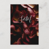 Elegant Burgundy Romantic Rose Enclosure Card Begleitkarte (Rückseite)